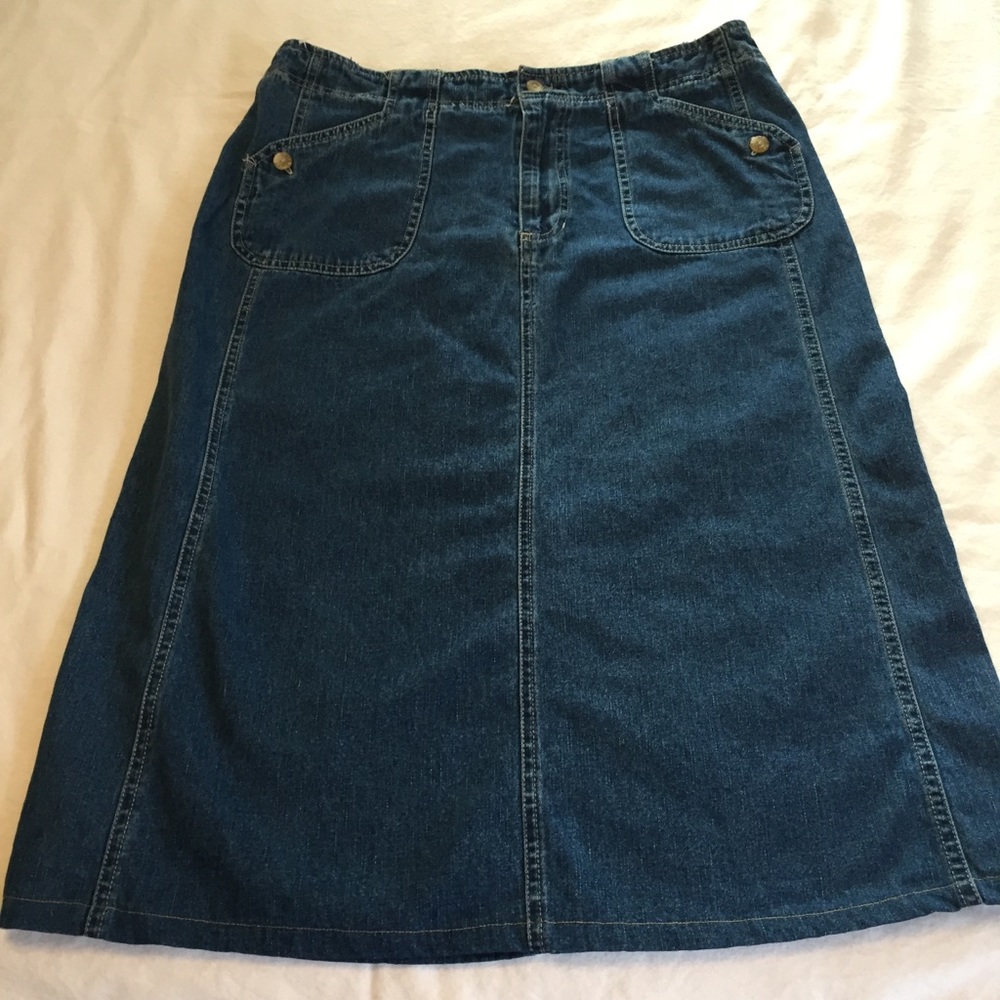 White Stag Jean Skirt. Size 14